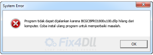 BCGCBPRO1800u100.dll tidak ada