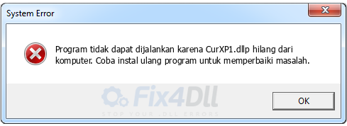CurXP1.dll tidak ada