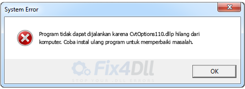 CvtOptions110.dll tidak ada