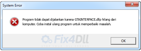 GTAINTERFACE.dll tidak ada