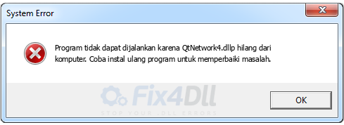 QtNetwork4.dll tidak ada