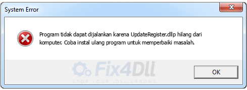 UpdateRegister.dll tidak ada