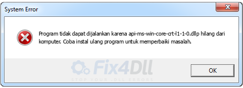 api-ms-win-core-crt-l1-1-0.dll tidak ada