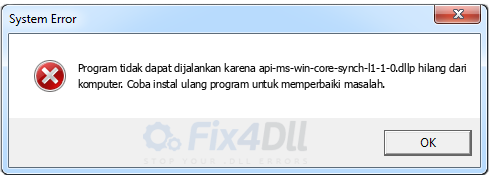 api-ms-win-core-synch-l1-1-0.dll tidak ada