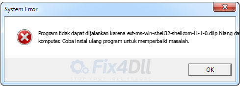 ext-ms-win-shell32-shellcom-l1-1-0.dll tidak ada