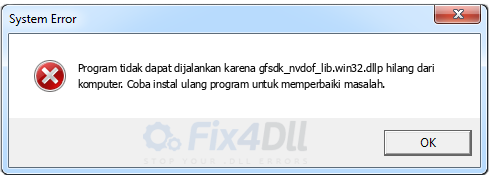 gfsdk_nvdof_lib.win32.dll tidak ada