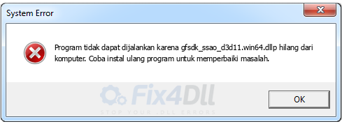 gfsdk_ssao_d3d11.win64.dll tidak ada