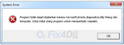 microsoft.directx.diagnostics.dll tidak ada