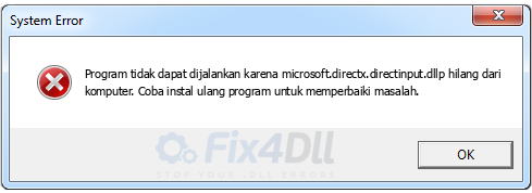 microsoft.directx.directinput.dll tidak ada