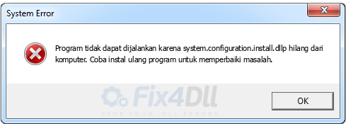 system.configuration.install.dll tidak ada