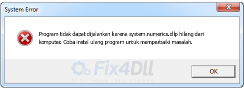 system.numerics.dll tidak ada