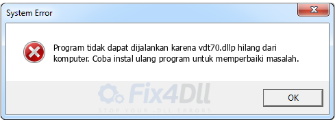 vdt70.dll tidak ada