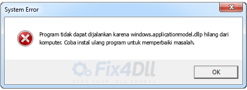 windows.applicationmodel.dll tidak ada