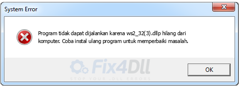 ws2_32(3).dll tidak ada