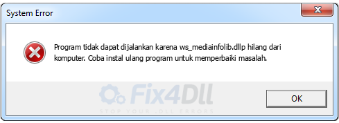 ws_mediainfolib.dll tidak ada