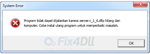 xerces-c_1_6.dll tidak ada